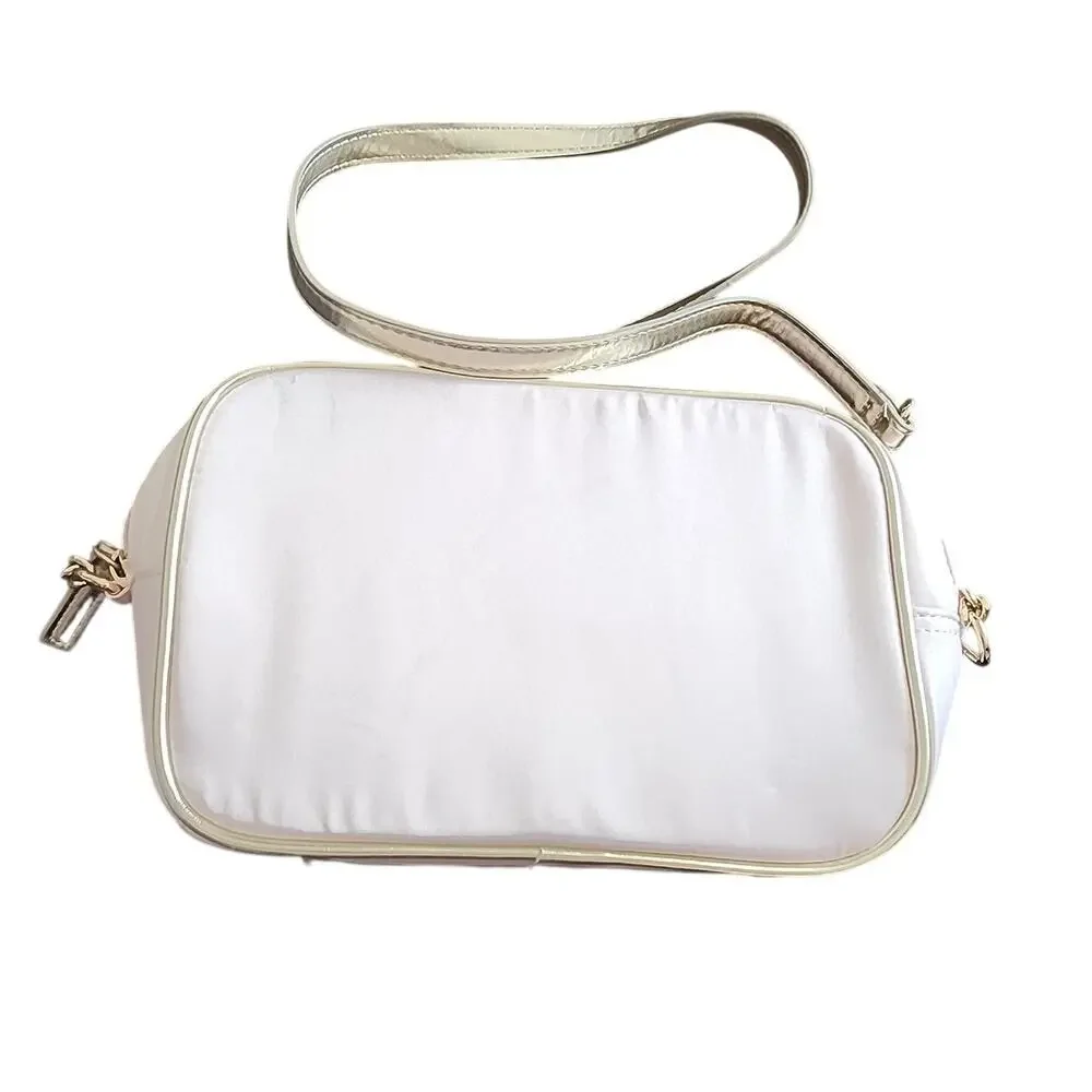 Disney Parks Light Pink Crossbody Tule Flower Gem Purse Bag